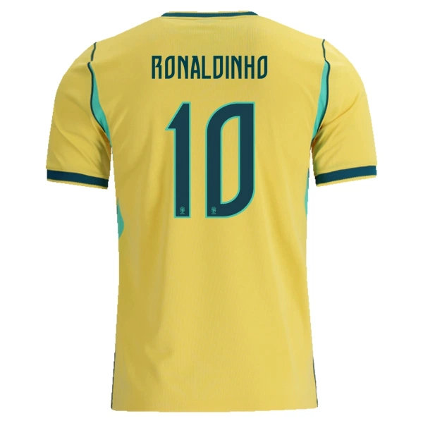 Camisola Brasil Ronaldinho 10 Homem Equipamento 1ª Mundial 2026 Camisola Brasil Ronaldinho 10 Homem Equipamento 1ª Mundial 2026