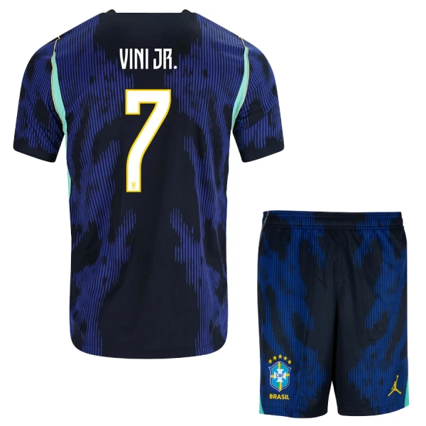 Camisola Brasil Vini JR. 7 Criança Equipamento 2ª Mundial 2026 Camisola Brasil Vini JR. 7 Criança Equipamento 2ª Mundial 2026