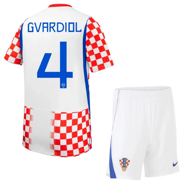 Camisola Croácia Gvardiol 4 Criança Equipamento 1ª Mundial 2026 Camisola Croácia Gvardiol 4 Criança Equipamento 1ª Mundial 2026