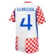 Camisola Croácia Gvardiol 4 Criança Equipamento 1ª Mundial 2026