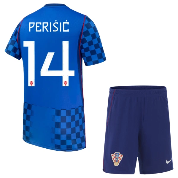 Camisola Croácia Perišić 14 Criança Equipamento 2ª Mundial 2026 Camisola Croácia Perišić 14 Criança Equipamento 2ª Mundial 2026