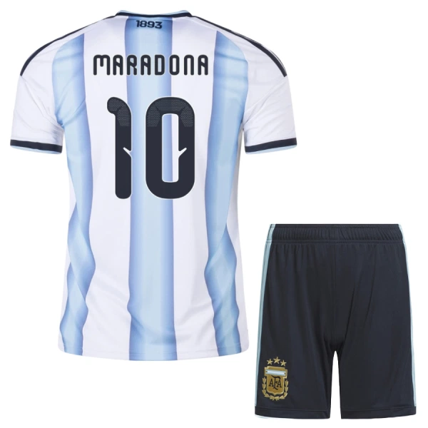 Camisola Argentina Maradona 10 Criança Equipamento 1ª Mundial 2026 Camisola Argentina Maradona 10 Criança Equipamento 1ª Mundial 2026