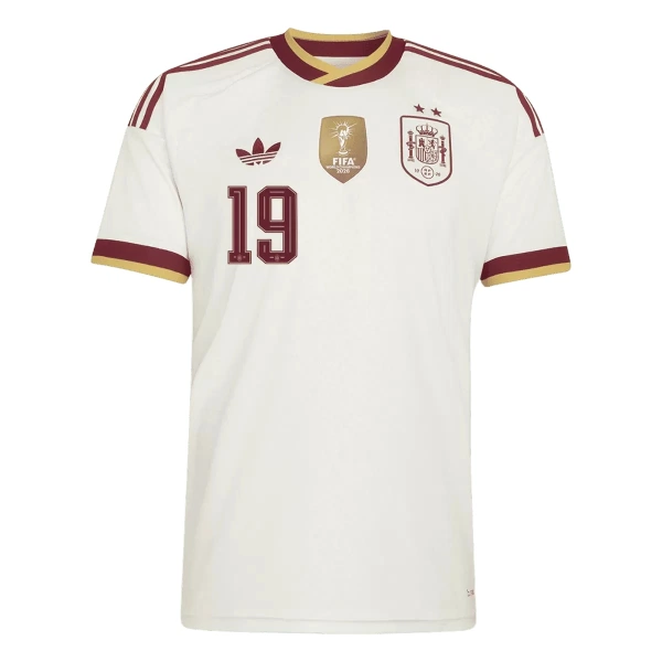 Camisola Espanha 2 Stars Lamine Yamal 19 Criança Equipamento 2ª Mundial 2026