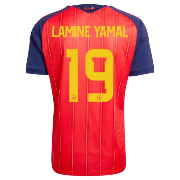 Camisola Espanha 2 Stars Lamine Yamal 19 Homem Equipamento 1ª Mundial 2026
