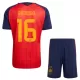 Camisola Espanha 2 Stars Rodrigo 16 Criança Equipamento 1ª Mundial 2026 Camisola Espanha 2 Stars Rodrigo 16 Criança Equipamento 1ª Mundial 2026