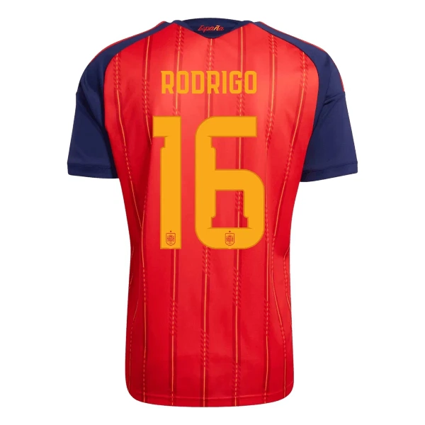 Camisola Espanha 2 Stars Rodrigo 16 Homem Equipamento 1ª Mundial 2026
