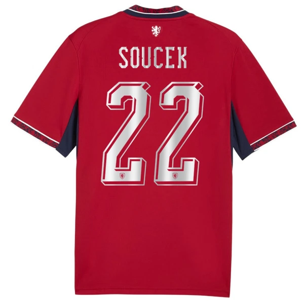 Camisola República Checa Soucek 22 Homem Equipamento 1ª Mundial 2026 Camisola República Checa Soucek 22 Homem Equipamento 1ª Mundial 2026