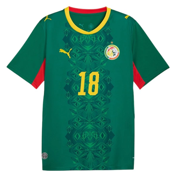 Camisola Senegal Sarr 18 Homem Equipamento 2ª Mundial 2026