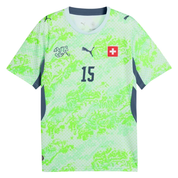 Camisola Suíça Djibril Sow 15 Homem Equipamento 2ª Mundial 2026