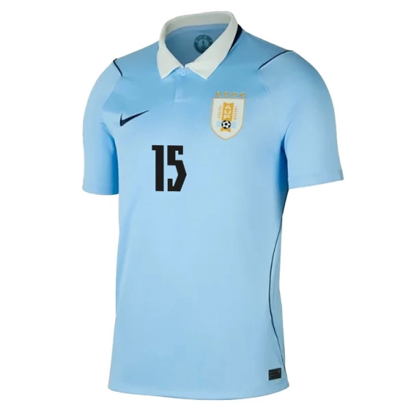 Camisola Uruguai Federico Valverde 15 Homem Equipamento 1ª Mundial 2026