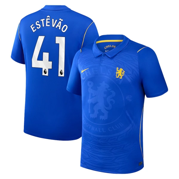 Camisola Chelsea Estevao 41 Homem Equipamento 1ª 2026-27 Camisola Chelsea Estevao 41 Homem Equipamento 1ª 2026-27