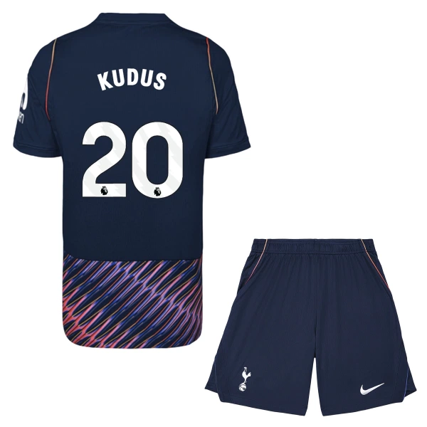 Camisola Tottenham Hotspur Kudus 20 Criança Equipamento 2ª 2026-27 Camisola Tottenham Hotspur Kudus 20 Criança Equipamento 2ª 2026-27