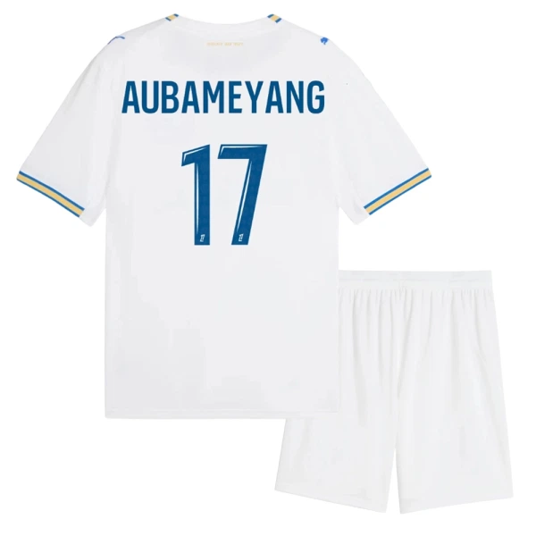 Camisola Olympique Marseille Aubameyang 17 Criança Equipamento 1ª 2026-27 Camisola Olympique Marseille Aubameyang 17 Criança Equipamento 1ª 2026-27