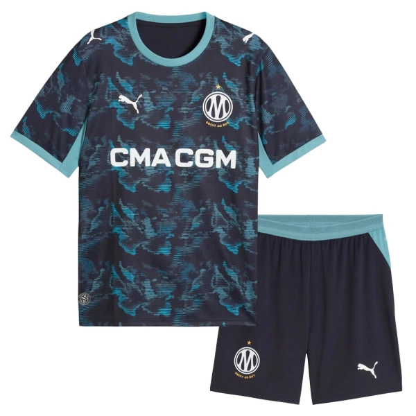 Camisola Olympique Marseille Aubameyang 17 Criança Equipamento 2ª 2026-27