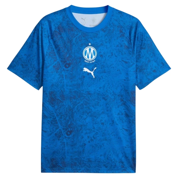 Camisola Olympique Marseille Pre-Match Homem 2026-27 Azul Camisola Olympique Marseille Pre-Match Homem 2026-27 Azul