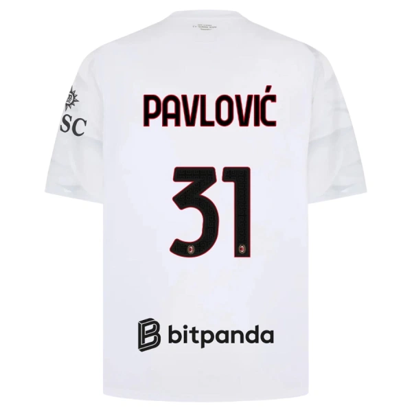 Camisola AC Milan Pavlovic 31 Homem Equipamento 2ª 2026-27