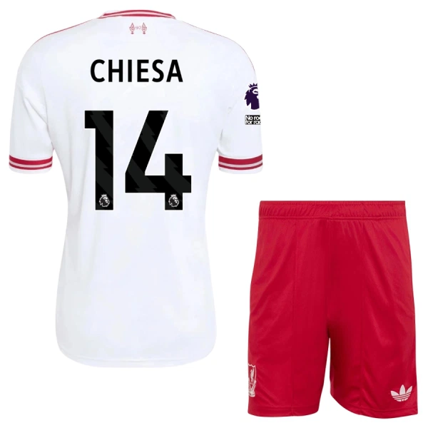 Camisola Liverpool Chiesa 14 Criança Equipamento 2ª 2026-27 Camisola Liverpool Chiesa 14 Criança Equipamento 2ª 2026-27
