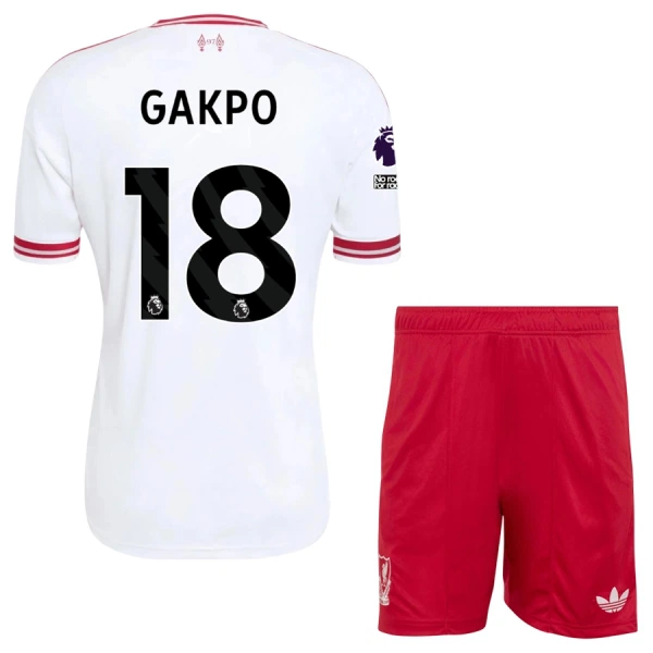 Camisola Liverpool Gakpo 18 Criança Equipamento 2ª 2026-27 Camisola Liverpool Gakpo 18 Criança Equipamento 2ª 2026-27