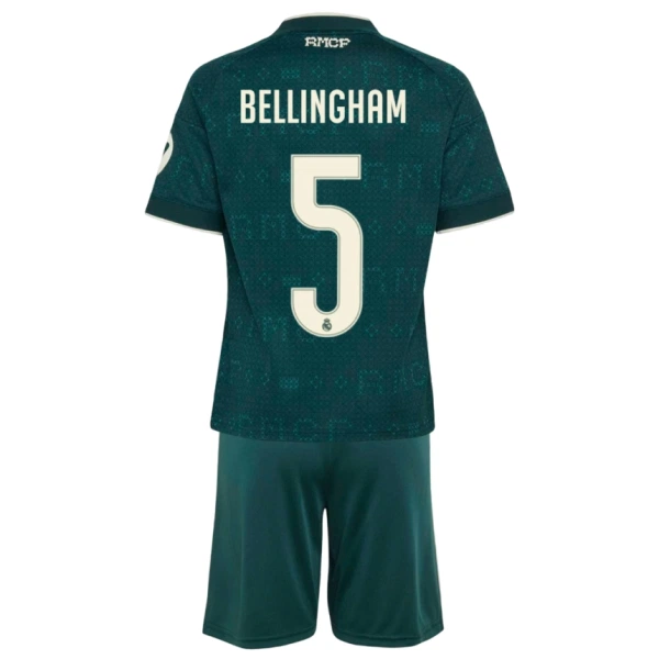 Camisola Real Madrid Bellingham 5 Criança Equipamento 2ª 2026-27