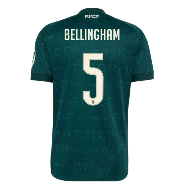 Camisola Real Madrid Bellingham 5 Homem Equipamento 2ª 2026-27
