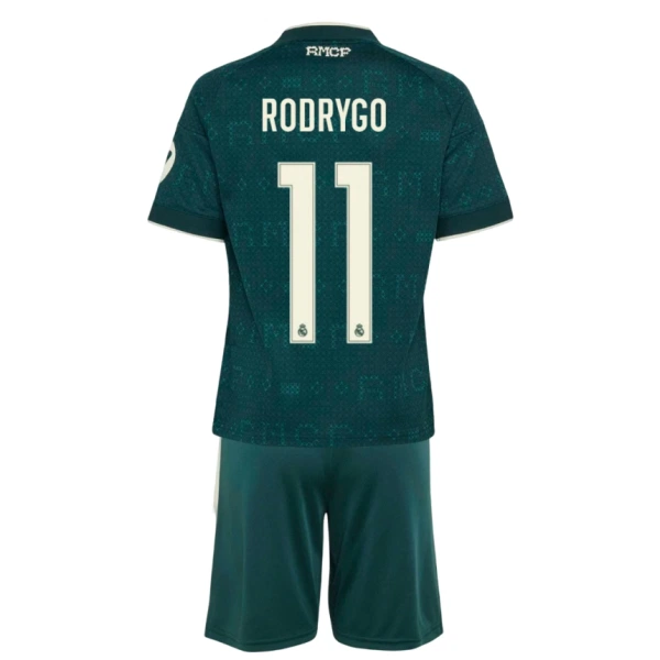 Camisola Real Madrid Rodrygo 11 Criança Equipamento 2ª 2026-27