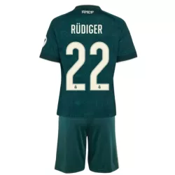 Camisola Real Madrid Rudiger 22 Criança Equipamento 2ª 2026-27