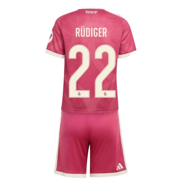 Camisola Real Madrid Rudiger 22 Criança Equipamento 3ª 2026-27 Camisola Real Madrid Rudiger 22 Criança Equipamento 3ª 2026-27