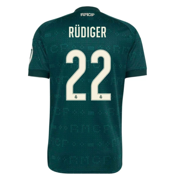 Camisola Real Madrid Rudiger 22 Homem Equipamento 2ª 2026-27 Camisola Real Madrid Rudiger 22 Homem Equipamento 2ª 2026-27