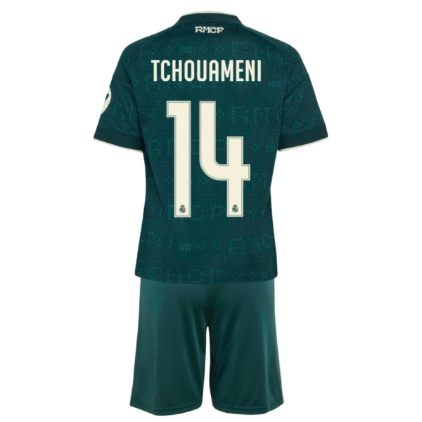 Camisola Real Madrid Tchouaméni 14 Criança Equipamento 2ª 2026-27 Camisola Real Madrid Tchouaméni 14 Criança Equipamento 2ª 2026-27