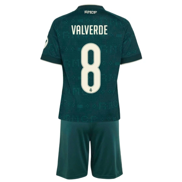 Camisola Real Madrid Valverde 8 Criança Equipamento 2ª 2026-27 Camisola Real Madrid Valverde 8 Criança Equipamento 2ª 2026-27