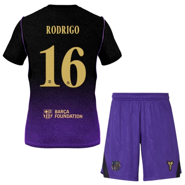 Camisola FC Barcelona Rodrigo 16 Criança Equipamento 2ª 2026-27