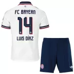 Camisola FC Bayern de Munique Luis Díaz 14 Criança Equipamento 2ª 2026-27