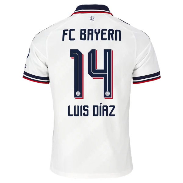 Camisola FC Bayern de Munique Luis Díaz 14 Criança Equipamento 2ª 2026-27