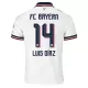 Camisola FC Bayern de Munique Luis Díaz 14 Criança Equipamento 2ª 2026-27