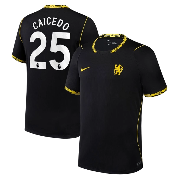 Camisola Chelsea Caicedo 25 Homem Equipamento 2ª 2026-27