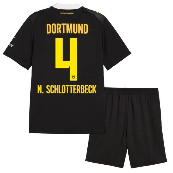 Camisola Borussia Dortmund N. Schlotterbeck 4 Criança Equipamento 2ª 2026-27