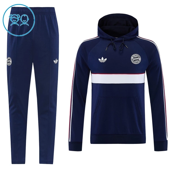 Capuz Conjunto de Moletom de Treino Bayern de Munique Criança 2026-27 Navy Capuz Conjunto de Moletom de Treino Bayern de Munique Criança 2026-27 Navy