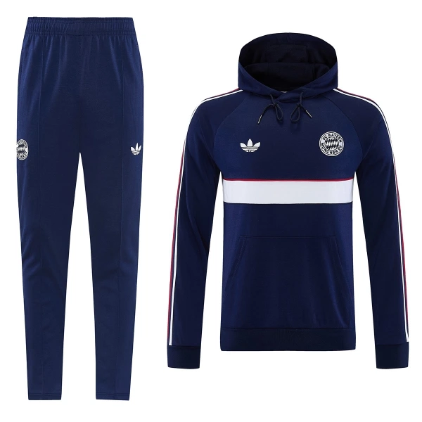 Capuz Conjunto de Moletom de Treino Bayern de Munique Homem 2026-27 Navy Capuz Conjunto de Moletom de Treino Bayern de Munique Homem 2026-27 Navy