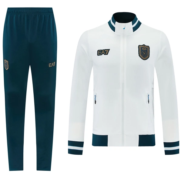 Casaco de Treino Conjunto Napoli Homem 2026-27 Branca Casaco de Treino Conjunto Napoli Homem 2026-27 Branca