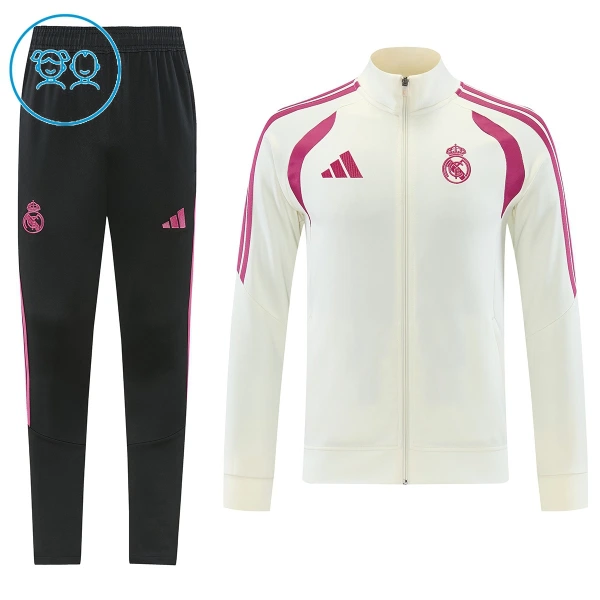 Casaco de Treino Conjunto Real Madrid Criança 2026-27 Branca Casaco de Treino Conjunto Real Madrid Criança 2026-27 Branca