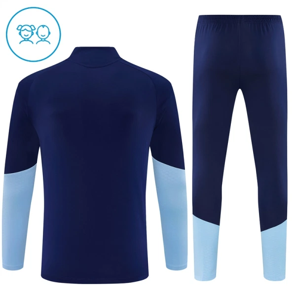 Conjunto de Moletom de Treino Ajax Amsterdam Criança Quarto-Zíper 2026-27 Azul