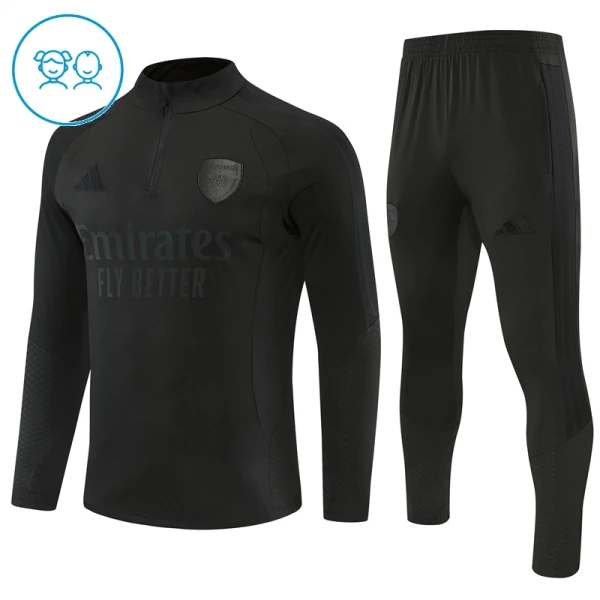 Conjunto de Moletom de Treino Arsenal Criança Quarto-Zíper 2026-27 Preta Conjunto de Moletom de Treino Arsenal Criança Quarto-Zíper 2026-27 Preta