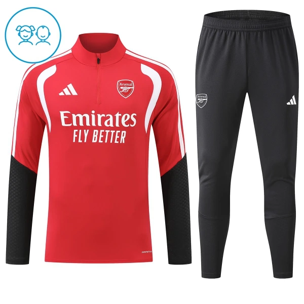 Conjunto de Moletom de Treino Arsenal Criança Quarto-Zíper 2026-27 Vermelha Conjunto de Moletom de Treino Arsenal Criança Quarto-Zíper 2026-27 Vermelha
