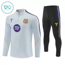 Conjunto de Moletom de Treino Barcelona Criança Quarto-Zíper 2026-27 Branca Conjunto de Moletom de Treino Barcelona Criança Quarto-Zíper 2026-27 Branca