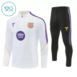Conjunto de Moletom de Treino Barcelona Criança Quarto-Zíper 2026-27 Branca