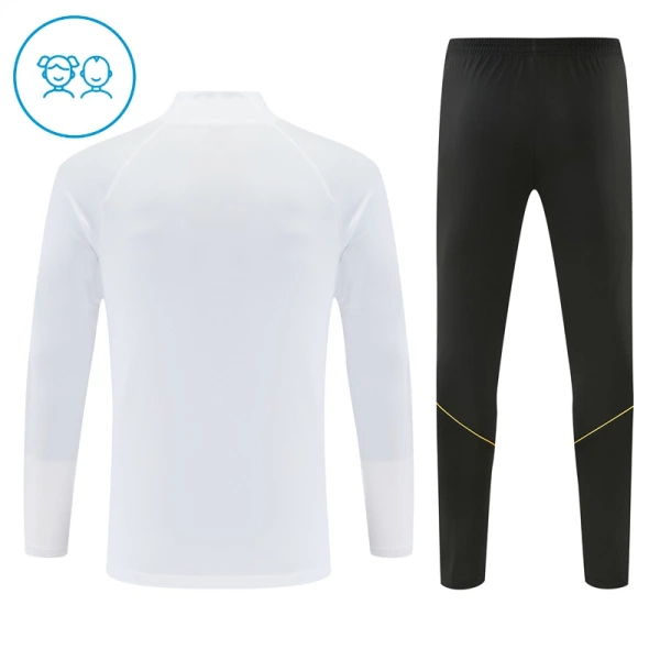 Conjunto de Moletom de Treino Barcelona Criança Quarto-Zíper 2026-27 Branca