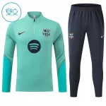 Conjunto de Moletom de Treino Barcelona Criança Quarto-Zíper 2026-27 Verde