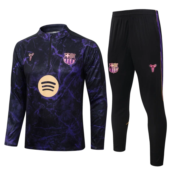 Conjunto de Moletom de Treino Barcelona Homem Quarto-Zíper 2026-27 Preta