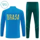 Conjunto de Moletom de Treino Brasil Criança Quarto-Zíper 2026-27 Azul