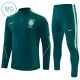 Conjunto de Moletom de Treino Brasil Criança Quarto-Zíper 2026-27 Verde Conjunto de Moletom de Treino Brasil Criança Quarto-Zíper 2026-27 Verde
